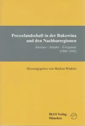 Winkler |  Presselandschaft in der Bukowina und den Nachbarregionen | Buch |  Sack Fachmedien