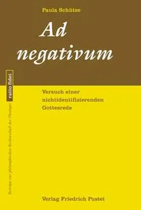 Schütze |  Ad negativum | Buch |  Sack Fachmedien