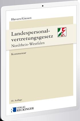 Havers / Giesen | Landespersonalvertretungsgesetz Nordrhein-Westfalen – Digital | Buch | 978-3-7922-0196-1 | sack.de