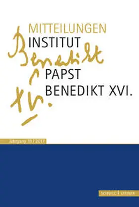 Voderholzer |  Mitteilungen Institut Papst Benedikt XVI. | Buch |  Sack Fachmedien
