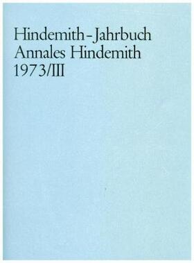Hindemith-Institut, Frankfurt / Main |  Hindemith-Jahrbuch | Buch |  Sack Fachmedien