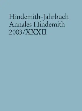 Hindemith-Institut, Frankfurt / Main |  Hindemith-Jahrbuch | Buch |  Sack Fachmedien