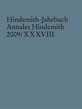 Hindemith-Institut, Frankfurt / Main |  Hindemith-Jahrbuch | Buch |  Sack Fachmedien