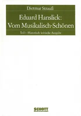 Strauß |  Eduard Hanslick: Vom Musikalisch-Schönen | Buch |  Sack Fachmedien