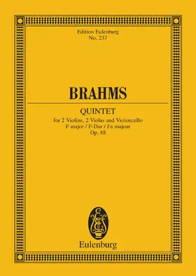 Brahms |  Quintet F major | eBook | Sack Fachmedien