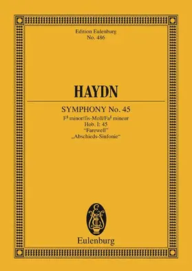 Haydn / Praetorius |  Symphony No. 45 F# minor, "Farewell" | eBook | Sack Fachmedien