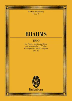 Brahms |  Trio Eb major | eBook | Sack Fachmedien