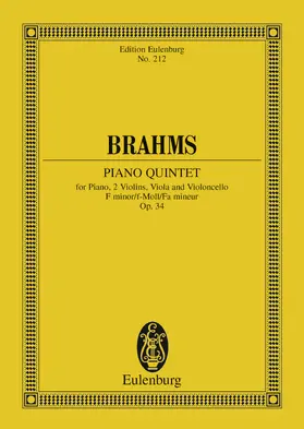 Brahms / Altmann |  Piano Quintet F minor | eBook | Sack Fachmedien