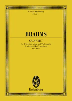 Brahms / Altmann |  String Quartet A minor | eBook | Sack Fachmedien