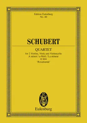 Schubert |  Quartet A minor | eBook | Sack Fachmedien