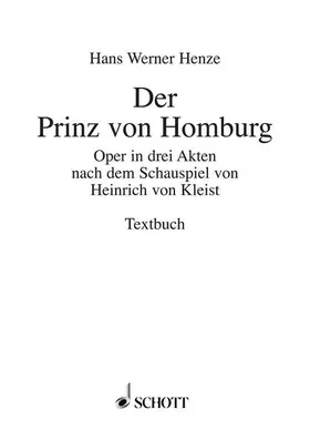  Der Prinz von Homburg | Buch |  Sack Fachmedien