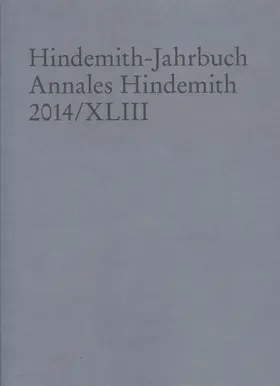 Hindemith-Institut, Frankfurt / Main |  Hindemith-Jahrbuch | Buch |  Sack Fachmedien