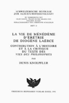 Knoepfler |  La vie de Ménédème d'Erétrie de Diogène Laërce | Buch |  Sack Fachmedien
