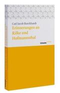 Burckhardt |  Erinnerungen an Rilke und Hoffmansthal | Buch |  Sack Fachmedien