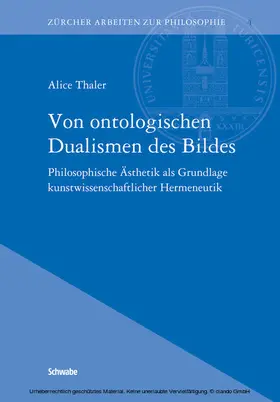 Thaler |  Von ontologischen Dualismen des Bildes | eBook | Sack Fachmedien