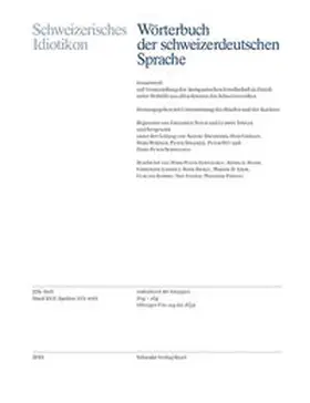 Schwabe Verlag / Verein für das Schweizerdeutsche Wörterbuch |  Schweizerisches Idiotikon Band XVI, Heft 226 | Buch |  Sack Fachmedien