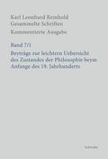 Reinhold / Bondeli / Imhof |  Beyträge zur leichtern Uebersicht des Zustandes der Philosophie beym Anfange des 19. Jahrhunderts | eBook | Sack Fachmedien