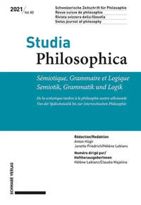 Schweizerische Philosophische Gesellschaft / Leblanc / Majolino |  Sémiotique, Grammaire et Logique / Semiotik, Grammatik und Logik | Buch |  Sack Fachmedien