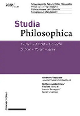 Schweizerische Philosophische Gesellschaft / Bernegger / Fornacciari |  Wissen – Macht – Handeln / Sapere – Potere – Agire | Buch |  Sack Fachmedien