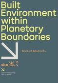 Roswag-Klinge / Wellner / Passer |  sbe22 berlin – Built environment within planetary boundaries | Buch |  Sack Fachmedien
