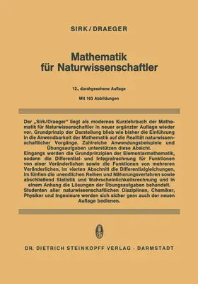Sirk / Draeger |  Mathematik für Naturwissenschaftler | Buch |  Sack Fachmedien