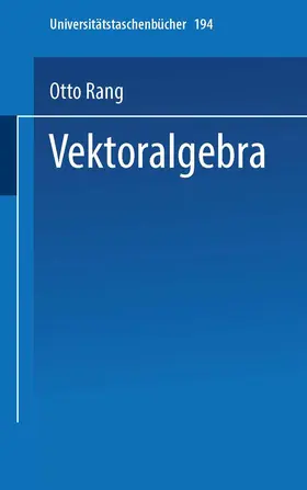 Rang | Vektoralgebra | Buch | 978-3-7985-0356-4 | www.sack.de