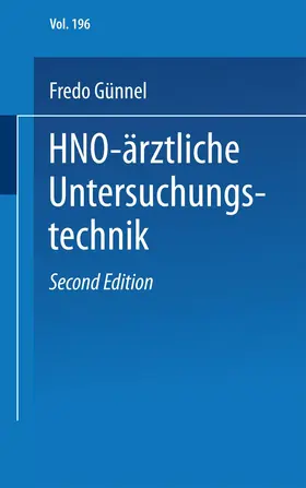 Günnel |  HNO-ärztliche Untersuchungstechnik | Buch |  Sack Fachmedien