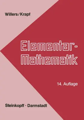 Willers / Krapf | Elementar-Mathematik | Buch | 978-3-7985-0451-6 | www.sack.de