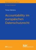Mertens |  Accountability im europäischen Datenschutzrecht | eBook | Sack Fachmedien
