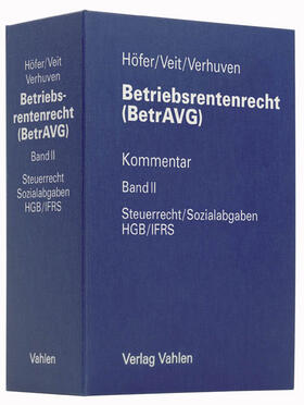 Höfer / Veit / Verhuven |  Betriebsrentenrecht (BetrAVG) Band II: Steuerrecht/Sozialabgaben, HGB/IFRS, mit Fortsetzungsbezug | Buch |  Sack Fachmedien