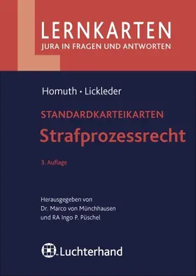 Homuth / Lickleder |  Strafprozessrecht | Buch |  Sack Fachmedien