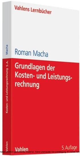 Macha | Grundlagen der Kosten- und Leistungsrechnung | E-Book | sack.de