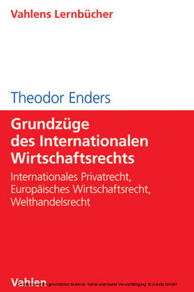 Enders | Grundzüge des Internationalen Wirtschaftsrechts | E-Book | sack.de