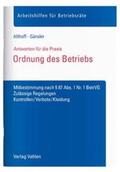 Althoff / Gänsler |  Ordnung des Betriebs | Buch |  Sack Fachmedien