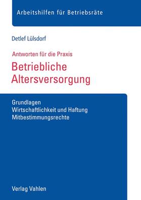 Lülsdorf | Betriebliche Altersversorgung | Buch | 978-3-8006-6091-9 | sack.de