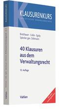 Bretthauer / Collin / Egidy |  40 Klausuren aus dem Verwaltungsrecht | Buch |  Sack Fachmedien