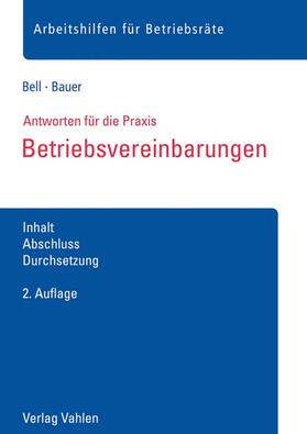Bell / Bauer | Betriebsvereinbarungen | Buch | 978-3-8006-6540-2 | sack.de