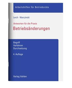 Lerch / Warczinski |  Betriebsänderungen | Buch |  Sack Fachmedien