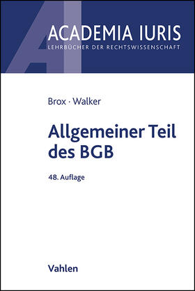 Brox / Walker |  Allgemeiner Teil des BGB | Buch |  Sack Fachmedien