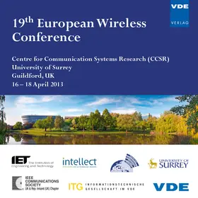 University of Surrey / ITG / VDE e. V. |  19th European Wireless Conference 2013 | Sonstiges |  Sack Fachmedien