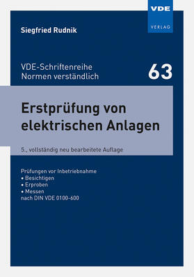 Rudnik | Erstprüfung von elektrischen Anlagen | Buch | 978-3-8007-4742-9 | sack.de