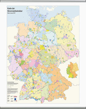 BDEW e.V. / Lutum + Tappert DV-Beratung GmbH | Karte der Stromnetzbetreiber 2019 | Buch | 978-3-8007-4929-4 | sack.de
