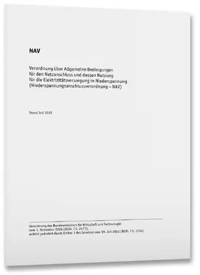  NAV Strom – Niederspannungsanschlussverordnung | Buch |  Sack Fachmedien