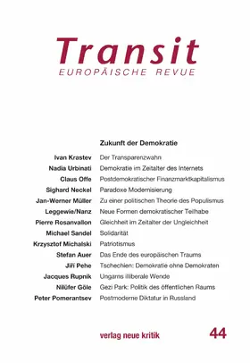 Institut für die Wissenschaft vom Menschen / Offe / Sandel |  Transit 44. Europäische Revue | eBook | Sack Fachmedien