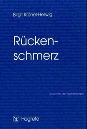 Kröner-Herwig | Rückenschmerz | Buch | 978-3-8017-1151-1 | www.sack.de