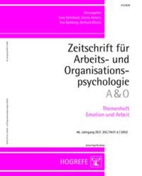 Wegge / Kleinbeck | Themenheft Emotion und Arbeit | Buch | 978-3-8017-1672-1 | sack.de