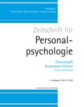 Höft | Zeitschrift für Personalpsychologie | Buch | 978-3-8017-1869-5 | sack.de