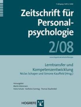Schaper / Kauffeld |  Zeitschrift für Personalpsychologie | Buch |  Sack Fachmedien