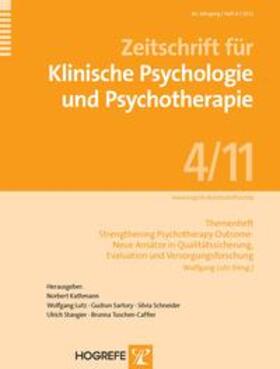 Lutz | Themenheft: Strengthening Psychotherapy Outcome: Neue Ansätze in Qualitätssicherung, Evaluation und Versorgungsforschung | Buch | 978-3-8017-2461-0 | sack.de