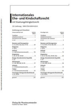 Bergmann / Ferid / Henrich | Internationales Ehe- und Kindschaftsrecht mit Staatsangehörigkeitsrecht | Loseblattwerk | sack.de